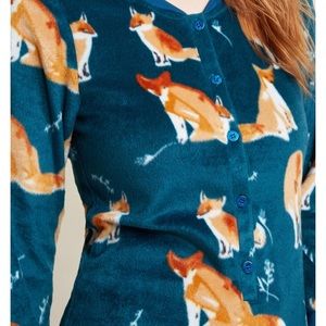 Fleece Sleep Romper in Foxes
